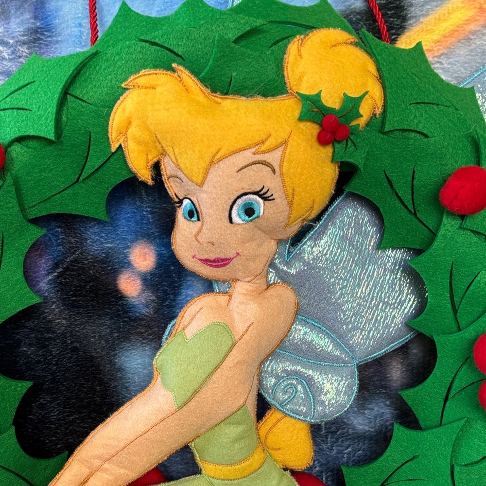 Vintage Disney Tinkerbell Holiday Wreath - Picture 2 of 6